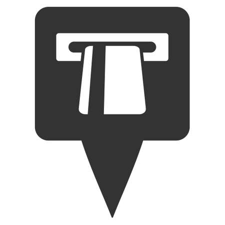 ATM Pointer icon. Vector style is flat iconic symbol with rounded angles, gray color, white background.のイラスト素材