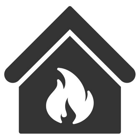 Chicken Cafe icon. Image style is flat iconic symbol, gray color, white background.の写真素材