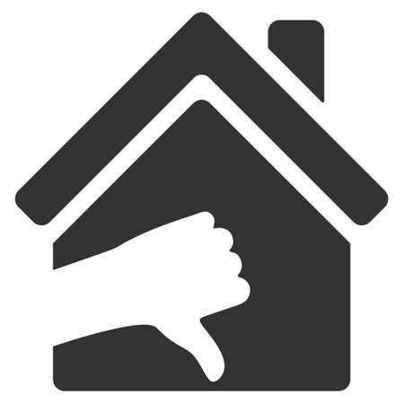 Terrible House icon. Vector style is flat iconic symbol, gray color, white background.のイラスト素材