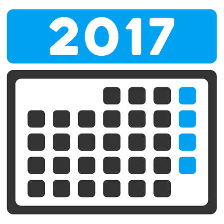2017 Month Calendar icon. Vector style is flat iconic symbol on a white background.のイラスト素材