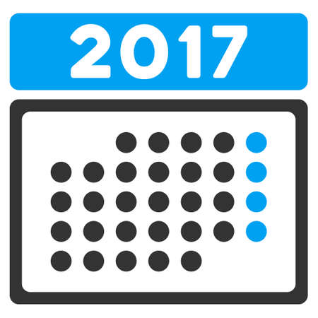 2017 Month Calendar icon. Vector style is flat iconic symbol on a white background.のイラスト素材