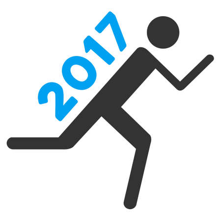 2017 Courier icon. Vector style is flat iconic symbol on a white background.のイラスト素材