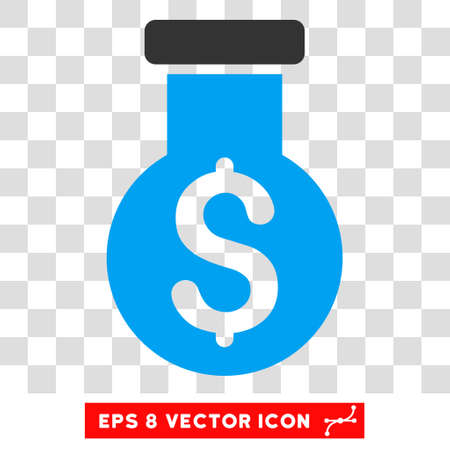 Alchemy vector icon. Image style is a flat blue and gray pictogram symbol.のイラスト素材