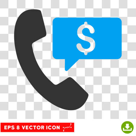 Phone Order vector icon. Image style is a flat blue and gray pictogram symbol.のイラスト素材