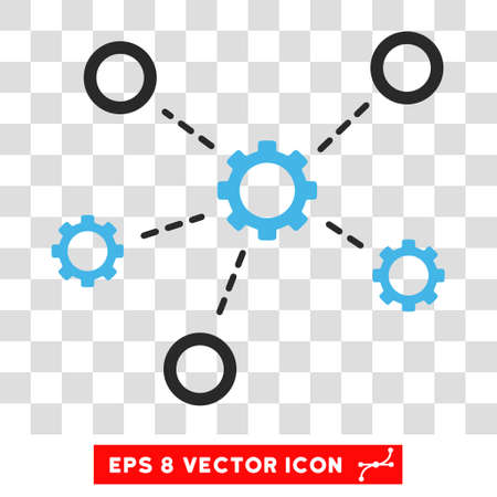 Vector Service Relations EPS vector pictograph. Illustration style is flat iconic bicolor blue and gray symbol on a transparent background.のイラスト素材