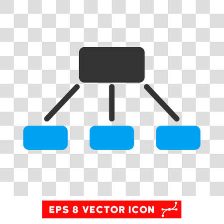 Vector Hierarchy EPS vector pictogram. Illustration style is flat iconic bicolor blue and gray symbol on a transparent background.のイラスト素材