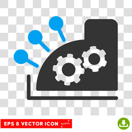 Vector Cash Register EPS vector pictograph. Illustration style is flat iconic bicolor blue and gray symbol on a transparent background.のイラスト素材