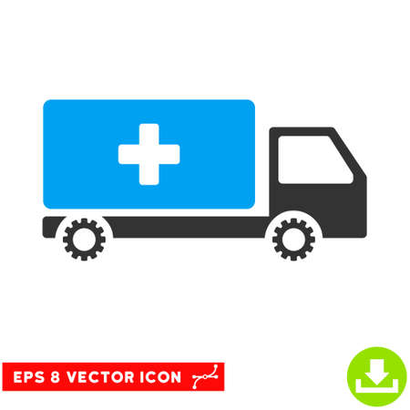 Service Car EPS vector pictograph. Illustration style is flat iconic bicolor blue and gray symbol on white background.のイラスト素材