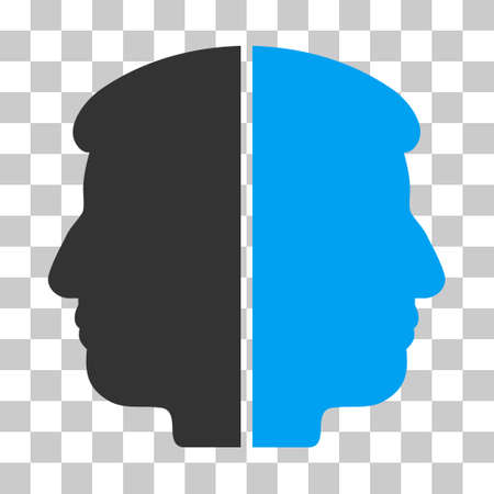 Blue And Gray Dual Face toolbar pictogram. Vector pictograph style is a flat bicolor symbol on chess transparent background.のイラスト素材
