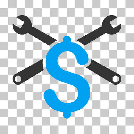 Blue And Gray Repair Service Price toolbar pictogram. Vector pictogram style is a flat bicolor symbol on chess transparent background.のイラスト素材