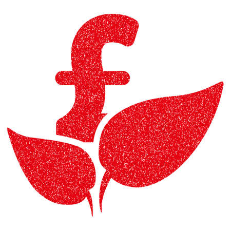 Agriculture Pound Startup grainy textured icon for overlay watermark stamps. Flat symbol with unclean texture. Dotted vector red ink rubber seal stamp with grunge design on a white background.のイラスト素材