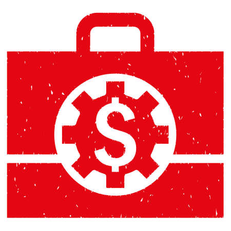 Bank Career Options grainy textured icon for overlay watermark stamps. Flat symbol with dirty texture. Dotted glyph red ink rubber seal stamp with grunge design on a white background.の写真素材