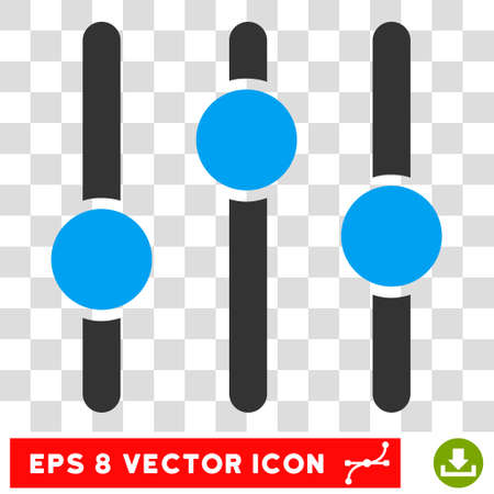 Equalizer EPS vector pictogram. Illustration style is flat iconic bicolor blue and gray symbol on white background.のイラスト素材