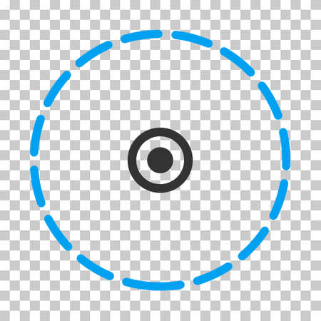 Round Area rounded icon. Vector pictograph style is a flat bicolor symbol, blue and gray colors, chess transparent background.のイラスト素材