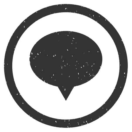 Banner Balloon rubber seal stamp watermark. Icon vector symbol with grunge design and corrosion texture. Scratched gray ink sticker on a white background.のイラスト素材