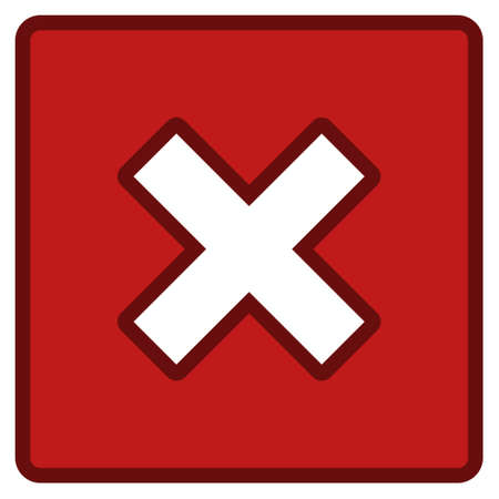 Close interface toolbar pictogram. Vector pictograph style is a flat symbol with contour edges.のイラスト素材