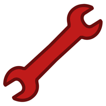 Repair Wrench toolbar icon. Vector pictogram style is a flat symbol with contour edges.のイラスト素材