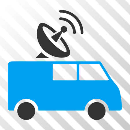 Radio Control Car vector icon. Illustration style is flat iconic bicolor blue and gray symbol on a hatch transparent background.のイラスト素材