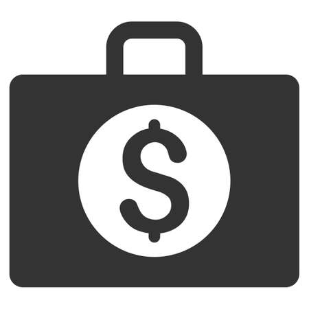 Accounting Case glyph icon. Flat gray symbol. Pictogram is isolated on a white background. Designed for web and software interfaces.の写真素材