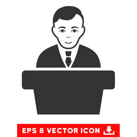 Vector Politician EPS vector icon. Illustration style is flat iconic gray symbol on a transparent background.のイラスト素材