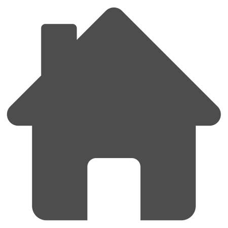 Home vector icon. Flat gray symbol. Pictogram is isolated on a white background. Designed for web and software interfaces.のイラスト素材