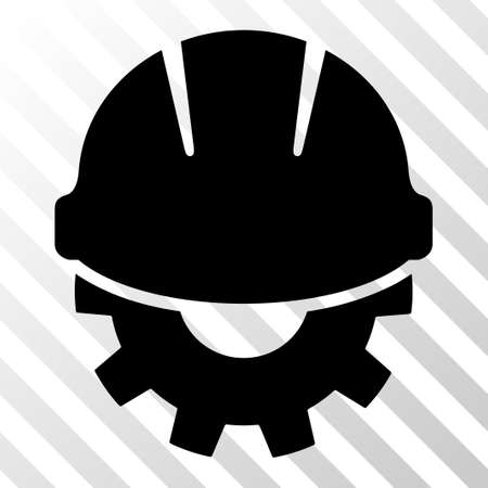 Black Development interface toolbar pictogram. Vector pictograph style is a flat symbol on diagonally hatched transparent background.のイラスト素材