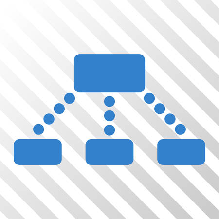 Cobalt Hierarchy toolbar pictogram. Vector pictograph style is a flat symbol on diagonal hatch transparent background.のイラスト素材