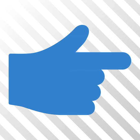 Cobalt Index Hand interface icon. Vector pictogram style is a flat symbol on diagonal hatch transparent background.のイラスト素材