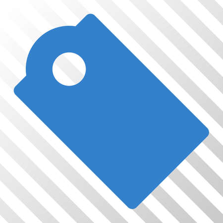 Cobalt Tag toolbar pictogram. Vector pictogram style is a flat symbol on diagonally hatched transparent background.のイラスト素材