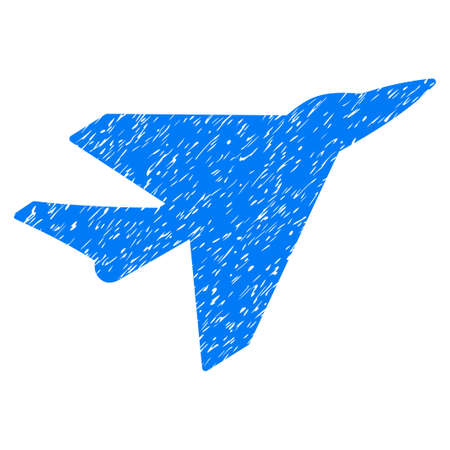 Intercepter grainy textured icon for overlay watermark stamps. Flat symbol with dust texture. Dotted vector blue ink rubber seal stamp with grunge design on a white background.のイラスト素材