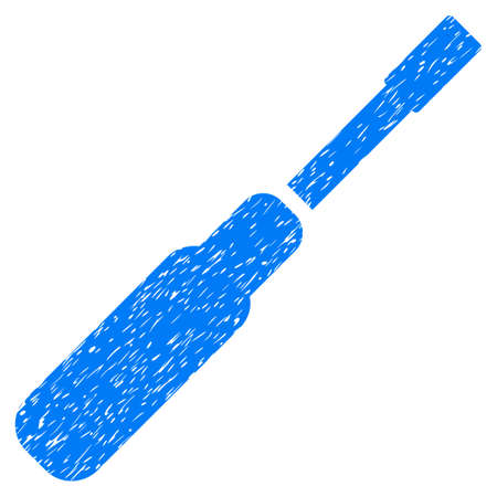 Screwdriver grainy textured icon for overlay watermark stamps. Flat symbol with unclean texture. Dotted vector blue ink rubber seal stamp with grunge design on a white background.のイラスト素材