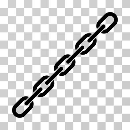Chain icon. Vector illustration style is flat iconic symbol, black color, transparent background. Designed for web and software interfaces.のイラスト素材