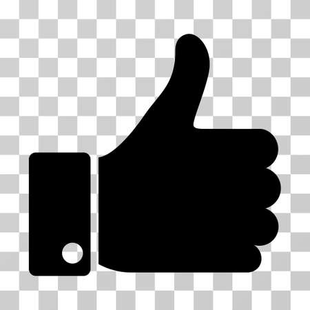 Thumb Up icon. Vector illustration style is flat iconic symbol, black color, transparent background. Designed for web and software interfaces.のイラスト素材