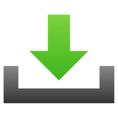 Downloads vector icon. Flat symbol with gradient. Pictogram is isolated on a white background. Designed for web and software interfaces.のイラスト素材