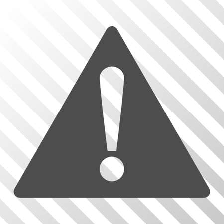 Warning vector pictograph. Illustration style is a flat iconic gray symbol on a transparent background.のイラスト素材