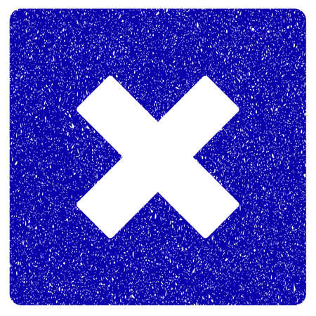 Grunge Close rubber seal stamp watermark. Icon symbol with grunge design and dust texture. Unclean vector blue sticker.のイラスト素材