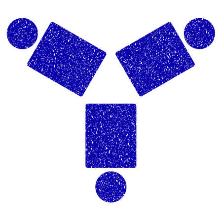 Grunge Community rubber seal stamp watermark. Icon symbol with grunge design and dirty texture. Unclean vector blue emblem.のイラスト素材