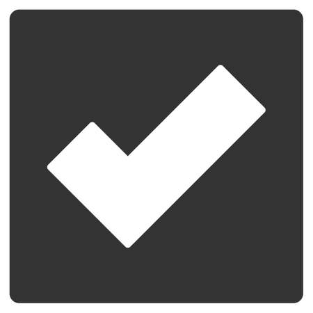 Check vector icon. Flat gray symbol. Pictogram is isolated on a white background. Designed for web and software interfaces.のイラスト素材