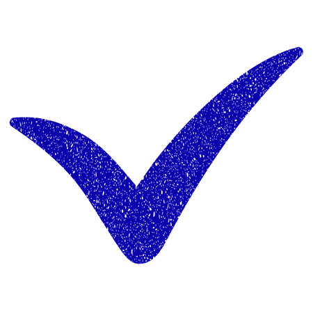 Grunge Yes rubber seal stamp watermark. Icon symbol with grunge design and dust texture. Unclean vector blue emblem.のイラスト素材