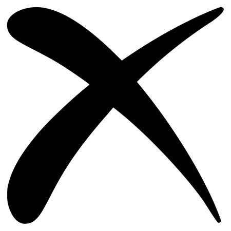 Reject raster icon. Flat black symbol. Pictogram is isolated on a white background. Designed for web and software interfaces.の写真素材