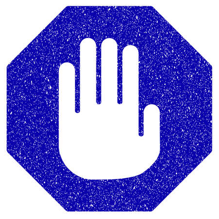 Grunge Terminate rubber seal stamp watermark. Icon symbol with grunge design and dust texture. Unclean vector blue sticker.のイラスト素材