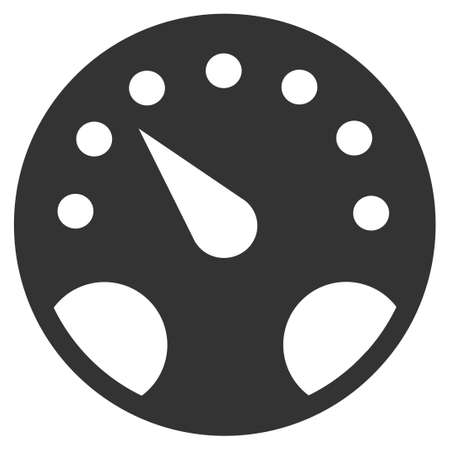 Gauge vector icon. Flat gray symbol. Pictogram is isolated on a white background. Designed for web and software interfaces.のイラスト素材
