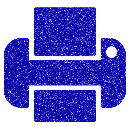 Grunge Printer rubber seal stamp watermark. Icon symbol with grunge design and unclean texture....