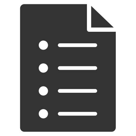 List Page raster icon. Flat gray symbol. Pictogram is isolated on a white background. Designed for web and software interfaces.の写真素材