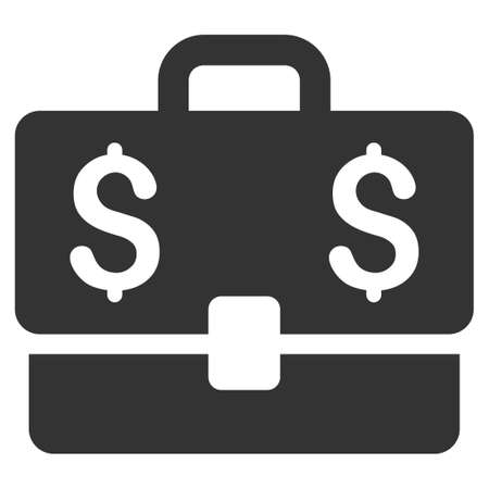 Accounting Case raster icon. Flat gray symbol. Pictogram is isolated on a white background. Designed for web and software interfaces.の写真素材
