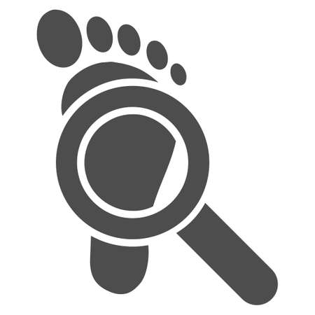 Trace Detective vector icon. Illustration style is a flat iconic gray symbol on a white background.のイラスト素材
