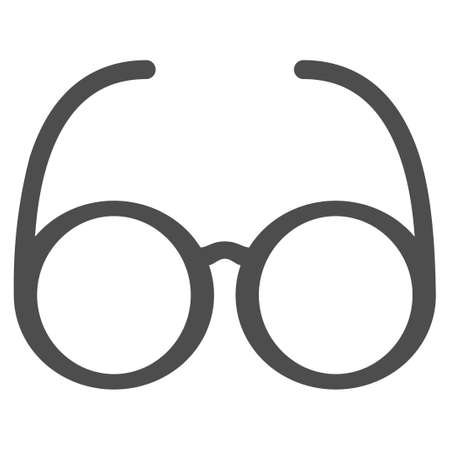 Spectacles vector pictograph. Illustration style is a flat iconic grey symbol on a white background.のイラスト素材