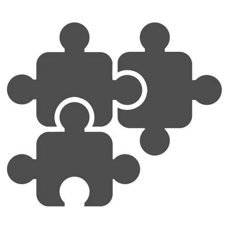 Puzzle Elements vector pictograph. Illustration style is a flat iconic grey symbol on a white background.のイラスト素材