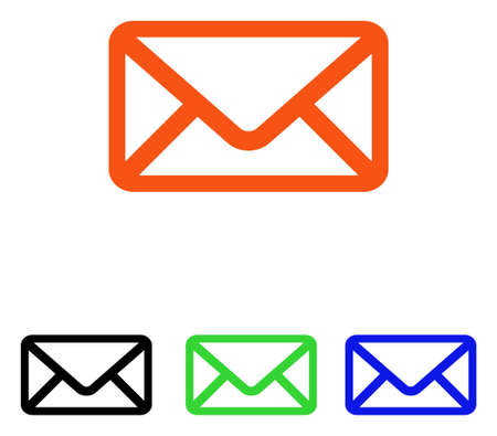 Envelope vector pictogram. Illustration style is a flat iconic colored symbol with different color versions.のイラスト素材