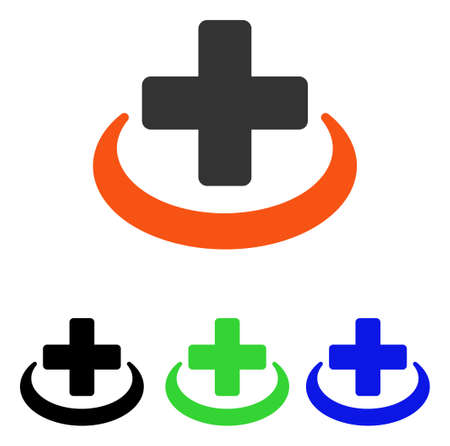Medical Community vector icon. Illustration style is a flat iconic colored symbol with different color versions.のイラスト素材